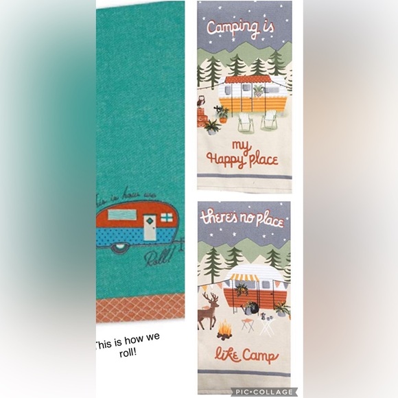 Design Imports DII How We RollEmbellished,no place like camp,camping happy place - Picture 1 of 5